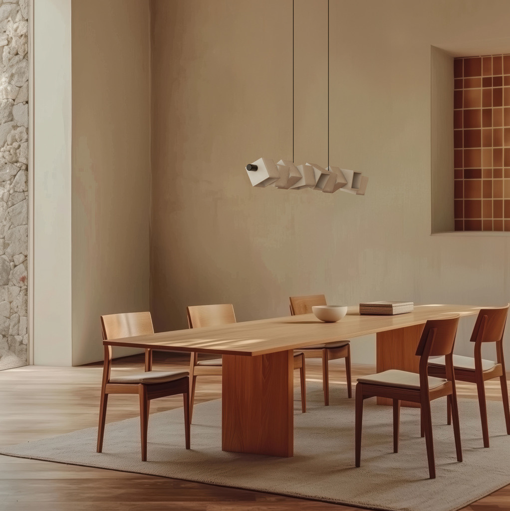 Aromas :: Lampa wisząca Cubi szer.113 cm biała / złoty metal