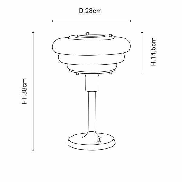 Market Set :: Lampa stołowa Sunset wys. 38 cm biała