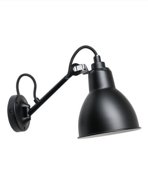 DCW:: Lampe Gras N°104 & N°104 SW schwarze Wandleuchte, Durchmesser 15,3 cm