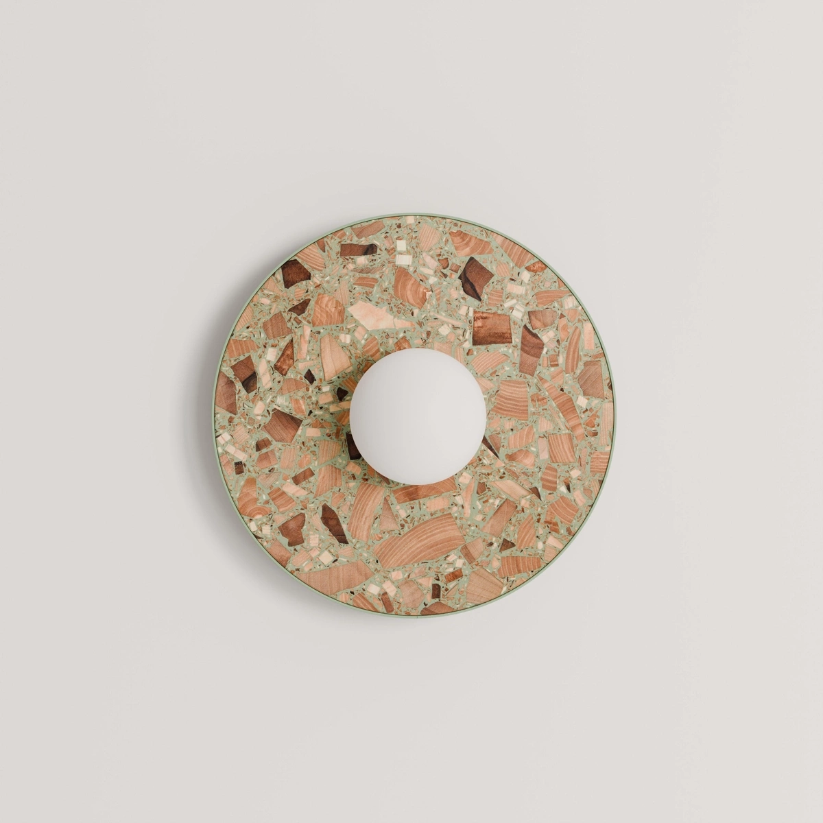 Kaspa :: Legra Wandleuchte / Wandleuchte, Breite 30 cm, Salbei IP44