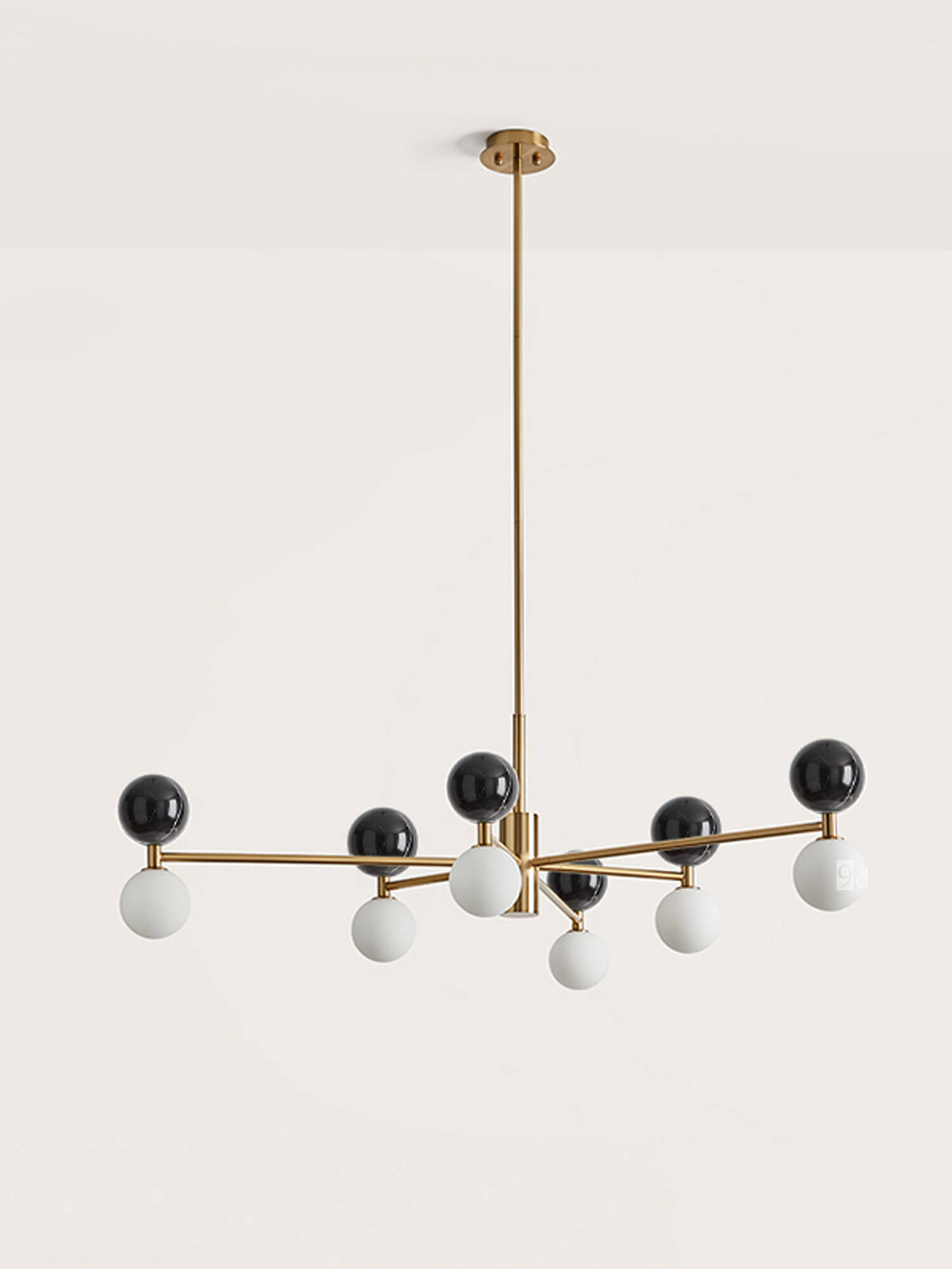 Aromas :: Dalt hanging lamp black marble / gold metal diameter 120 cm