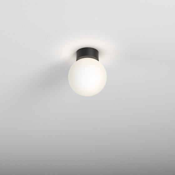 AQForm :: Surface-mounted fixture Modern Ball Simple Midi LED hermetic 2700K black