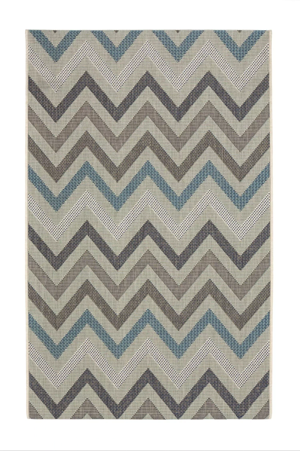 Roolf Living :: Outdoor-Teppich Zig Zag prostokątny grau