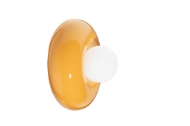 Ferroluce :: Bumbum wall lamp/sconce, diameter 25 cm, ceramic, yellow