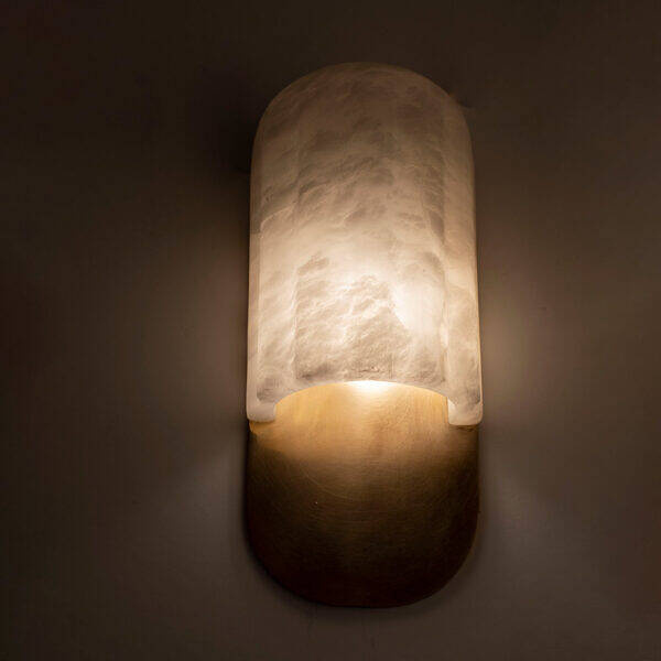 Embassy Interiors :: Urania alabaster brass wall lamp/sconce, height 23 cm