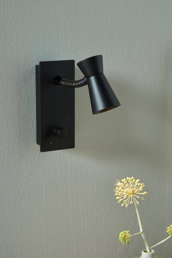 Contardi :: Lampa ścienna / kinkiet G+T reading szer. 6,5 cm czarna