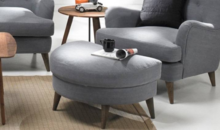 Nordic Line :: Enjoy pouf, gray, width 76 cm