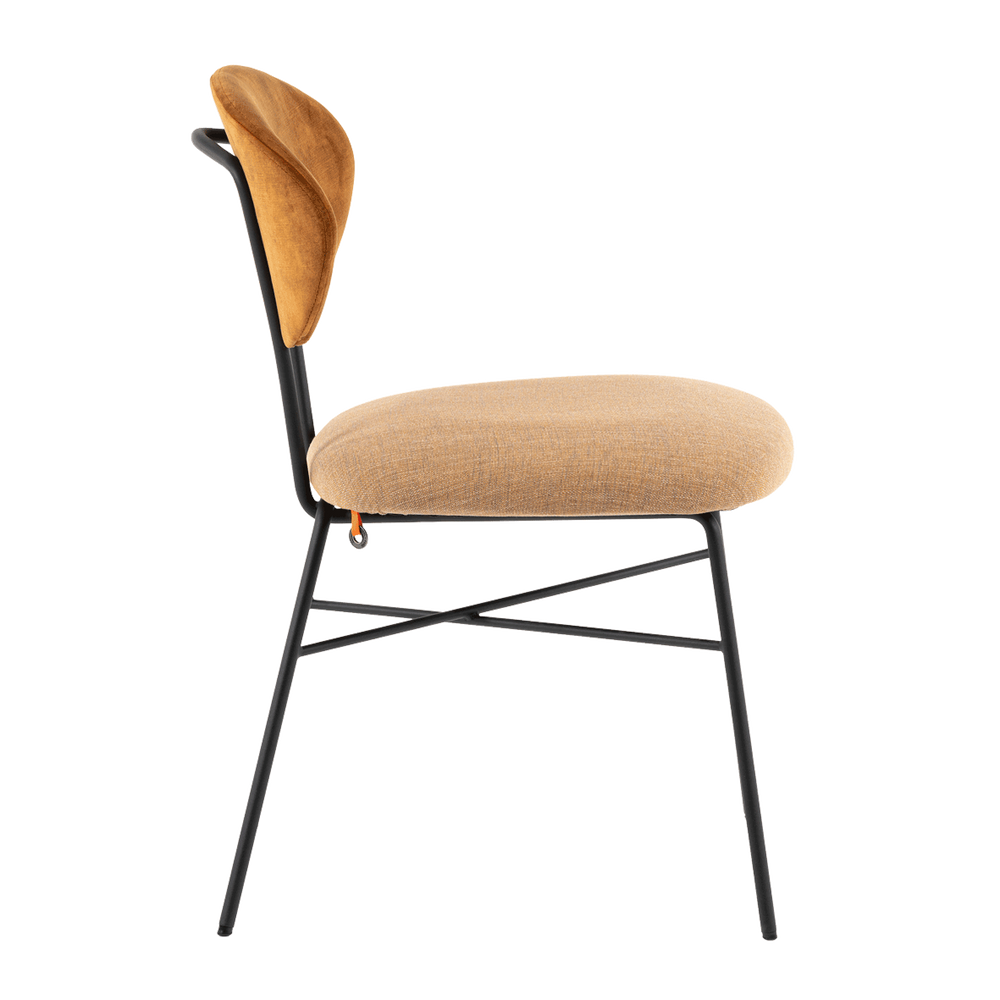 Mobitec :: Toro C07 upholstered chair, brown, width 48 cm