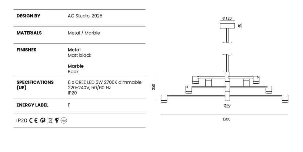 Aromas :: Lampa wisząca Tea czarny metal