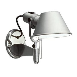 Artemide :: Wall lamp Tolomeo faretto with on/off switch silver 27 cm