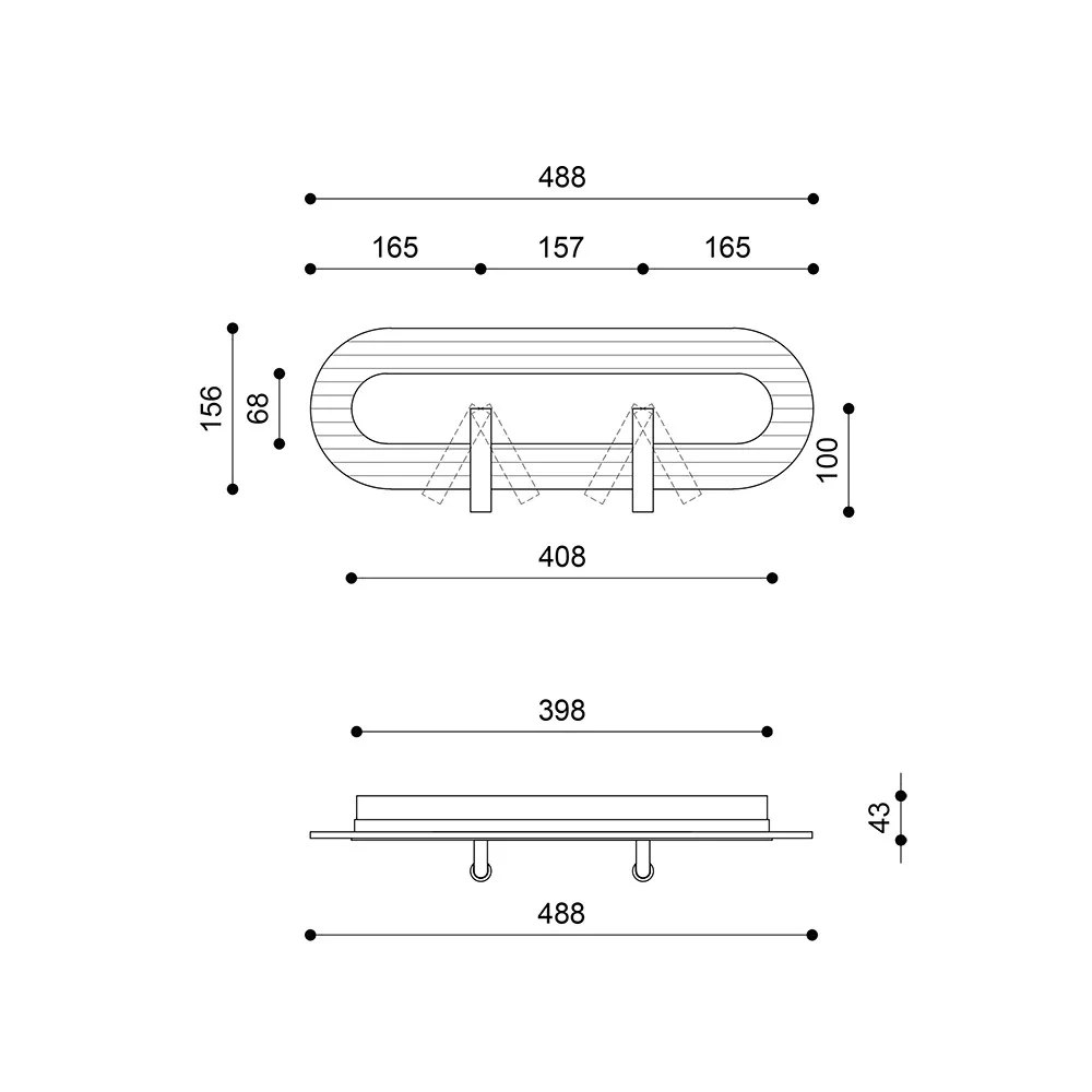 Ummo :: Wall lamp / sconce Riflo W D white height 15.6