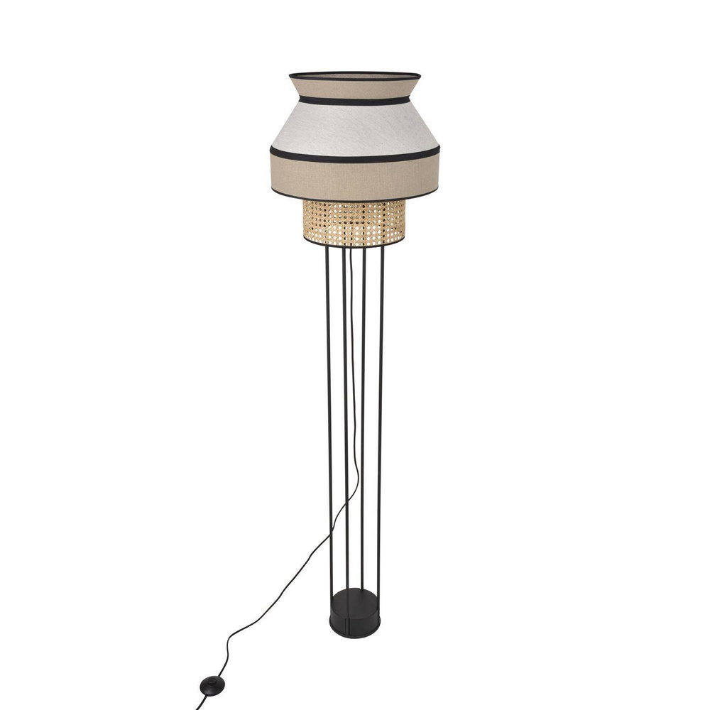 Marktset :: Singapur Stehleuchte, Muster 2, grau-beige, Höhe 158 cm