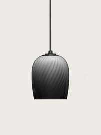 Robin :: Lampa wisząca Bruma śr. 19 cm dymione szkło / białe wnętrze