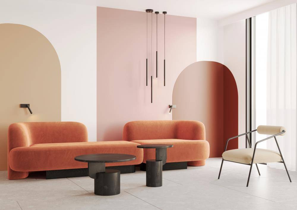 Kaspa :: Roll 1 New hanging lamp, black, diameter 3 cm