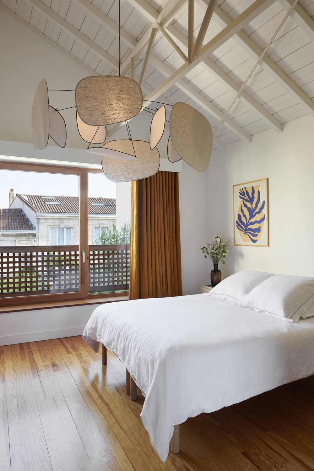 Market Set :: Screen 70's hanging lamp, diameter 110 cm, size L, linen