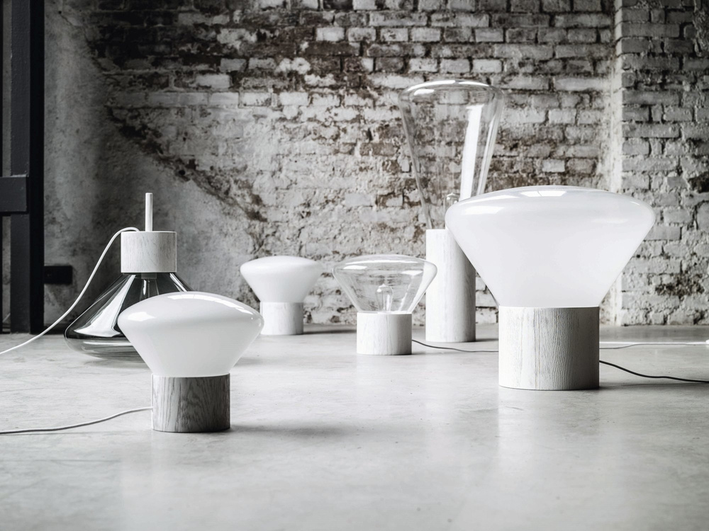 Brokis :: Tischlampe aus Holz Muffins transparent