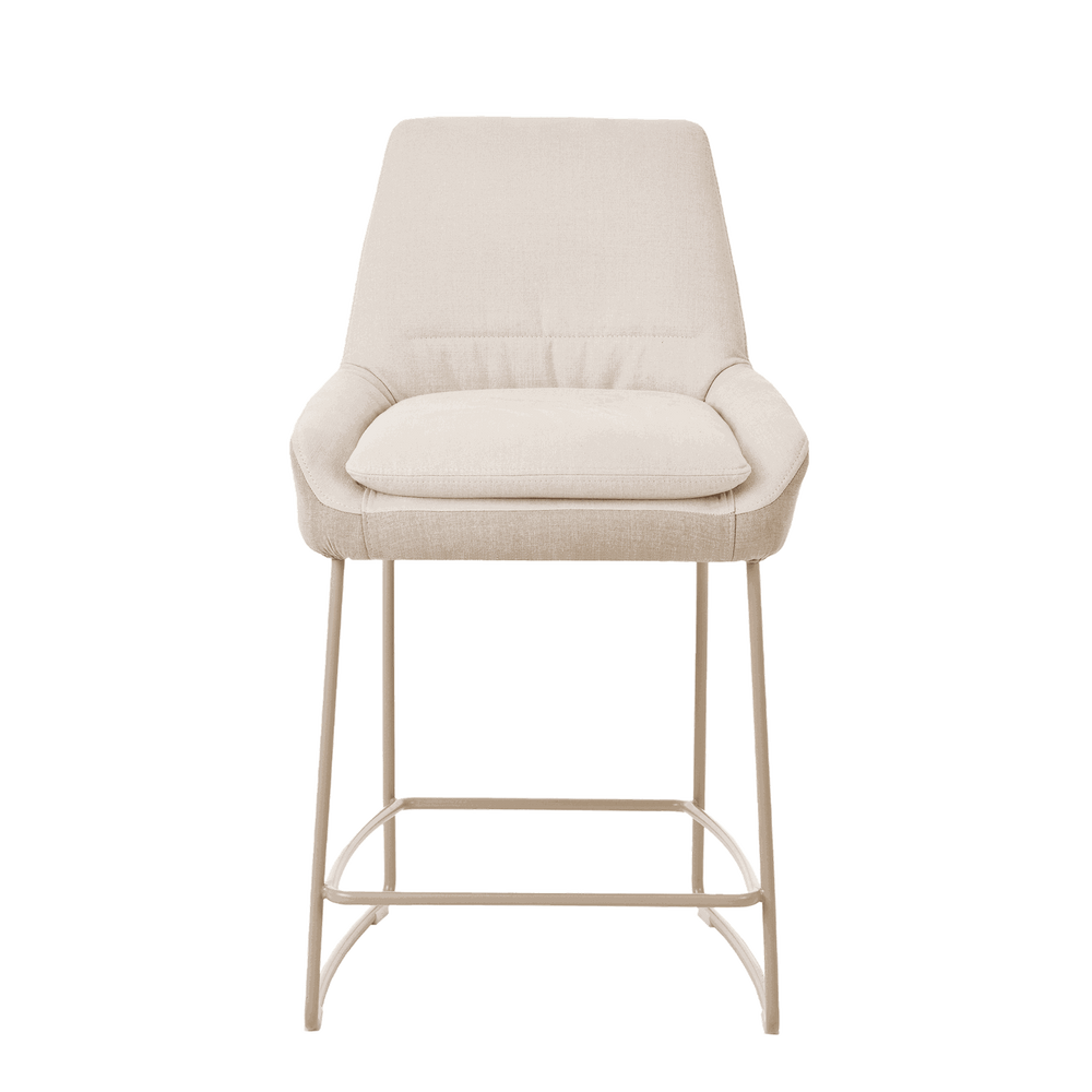 Mobitec :: Saga C25 upholstered bar stool / stool, height 96 cm, gray, metal legs