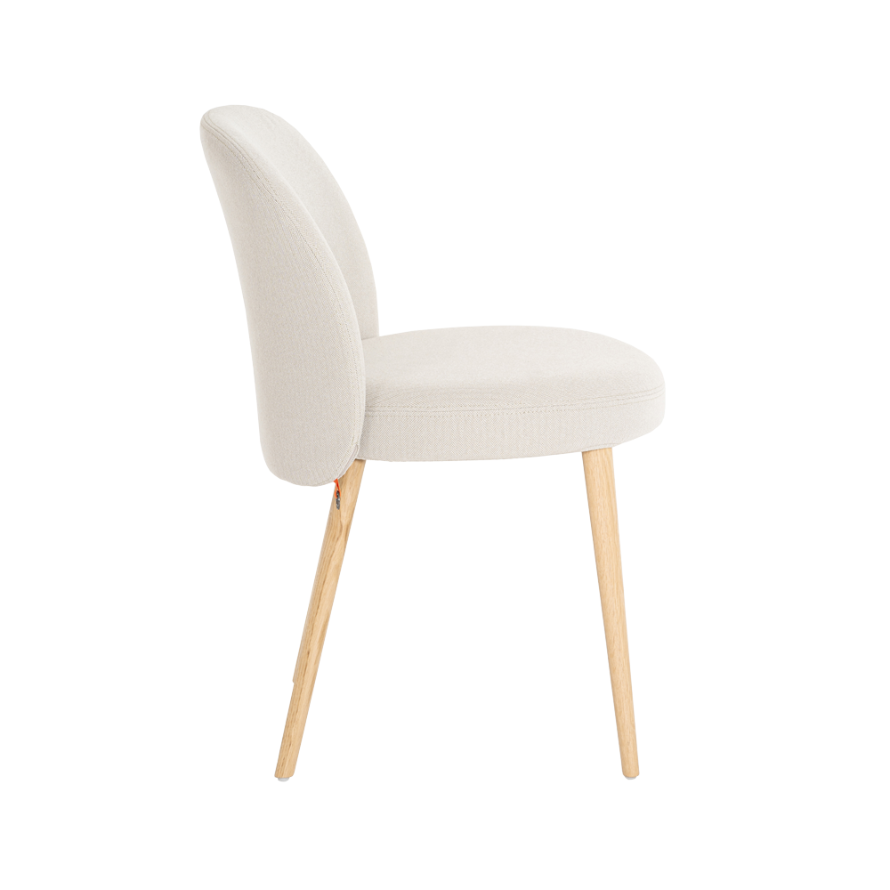 Mobitec :: Neo C01 gray upholstered chair on wooden legs, width 51 cm