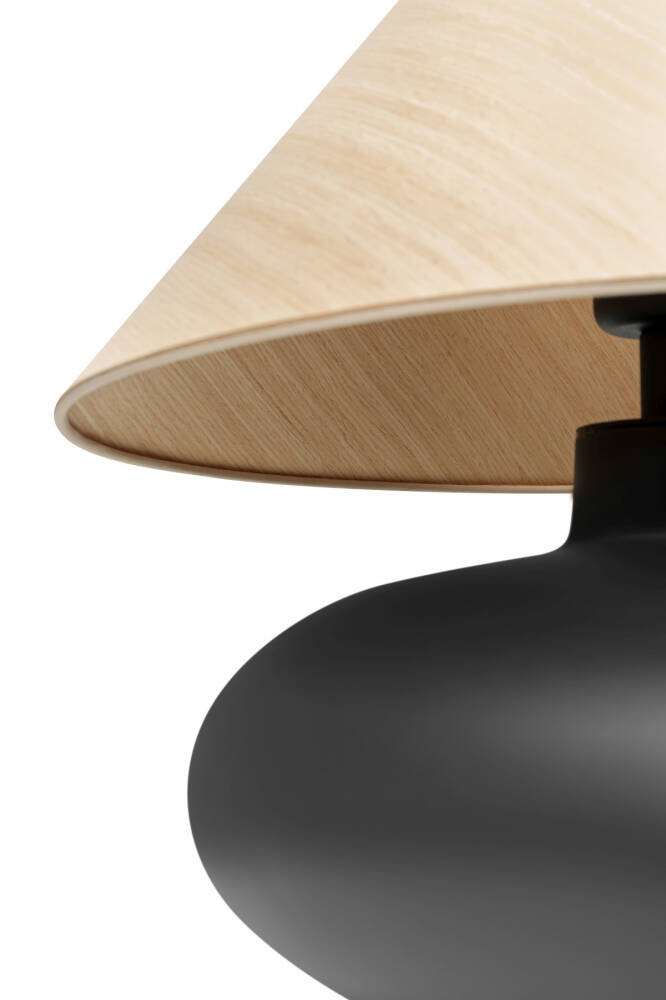 Kaspa :: Sawa Natur table lamp, graphite and oak, height 41 cm