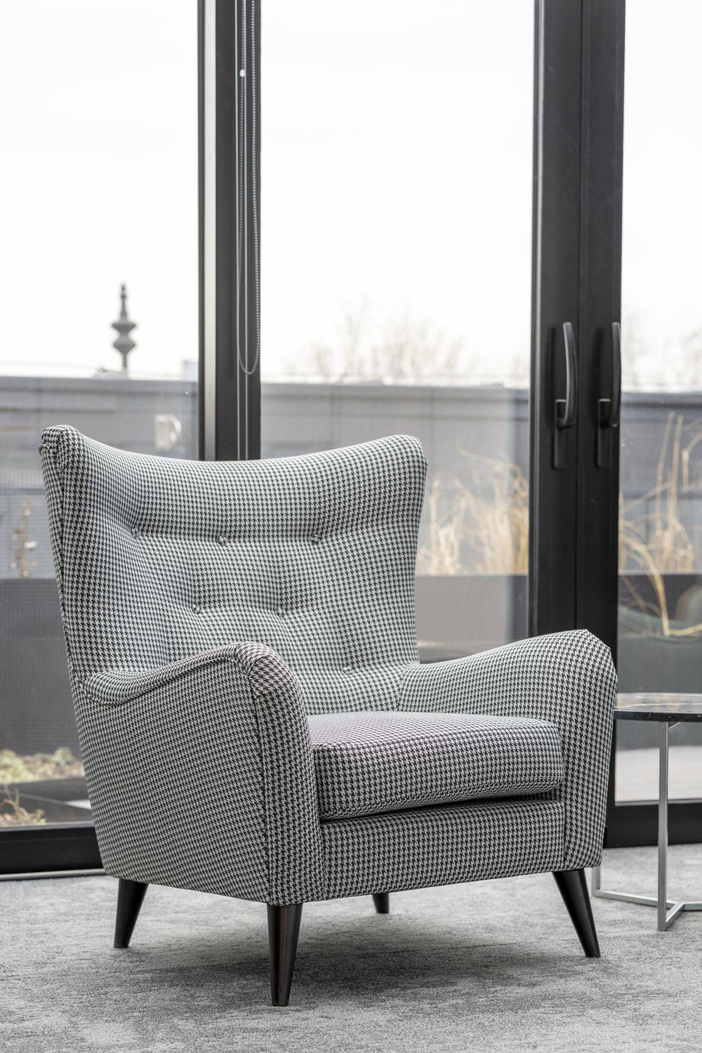 Nordic Line :: Sessel gepolstert Enjoy pepitka 85x96x95 cm schwarz