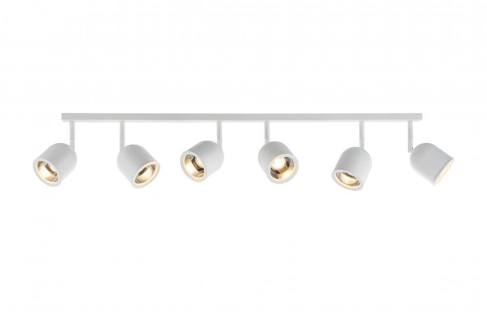 Kaspa :: Spark 6 New ceiling strip, 6 spotlights, white