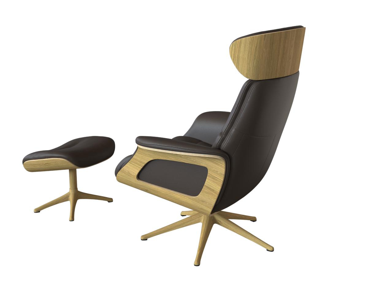 Flexlux :: Fotel tapicerowany Clement High Relax z podnóżkiem