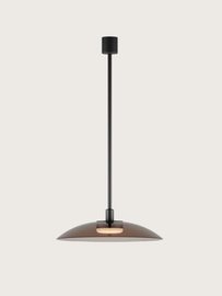 Aromas :: Betty pendant lamp, diameter 40 cm, smoked glass / black metal
