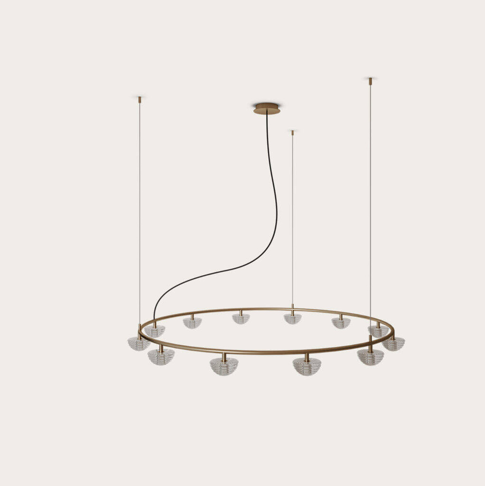 Aromas :: Hado 12 Pendant Lamp/Chandelier, Diameter 110 cm, Gold