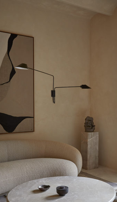 Aromas :: Wandlampe aus Metall Duo Höhe 50,5 cm schwarz