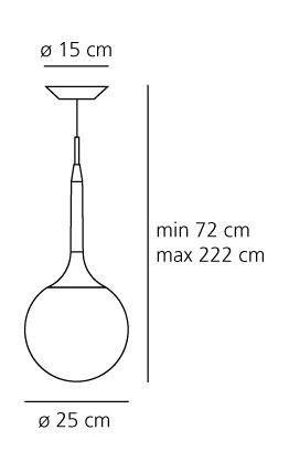Artemide :: Pendant lamp Castore white 25 cm