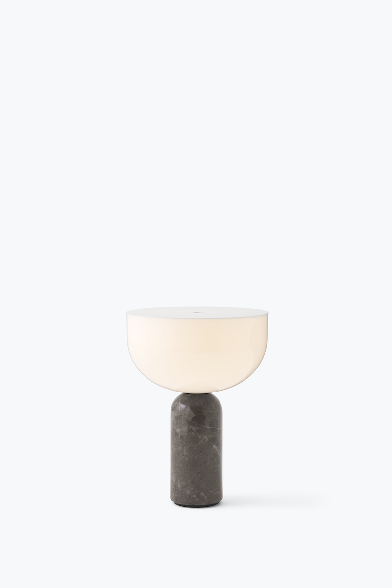 New Works :: Kizu table lamp, portable, marble base, brown, height 24 cm
