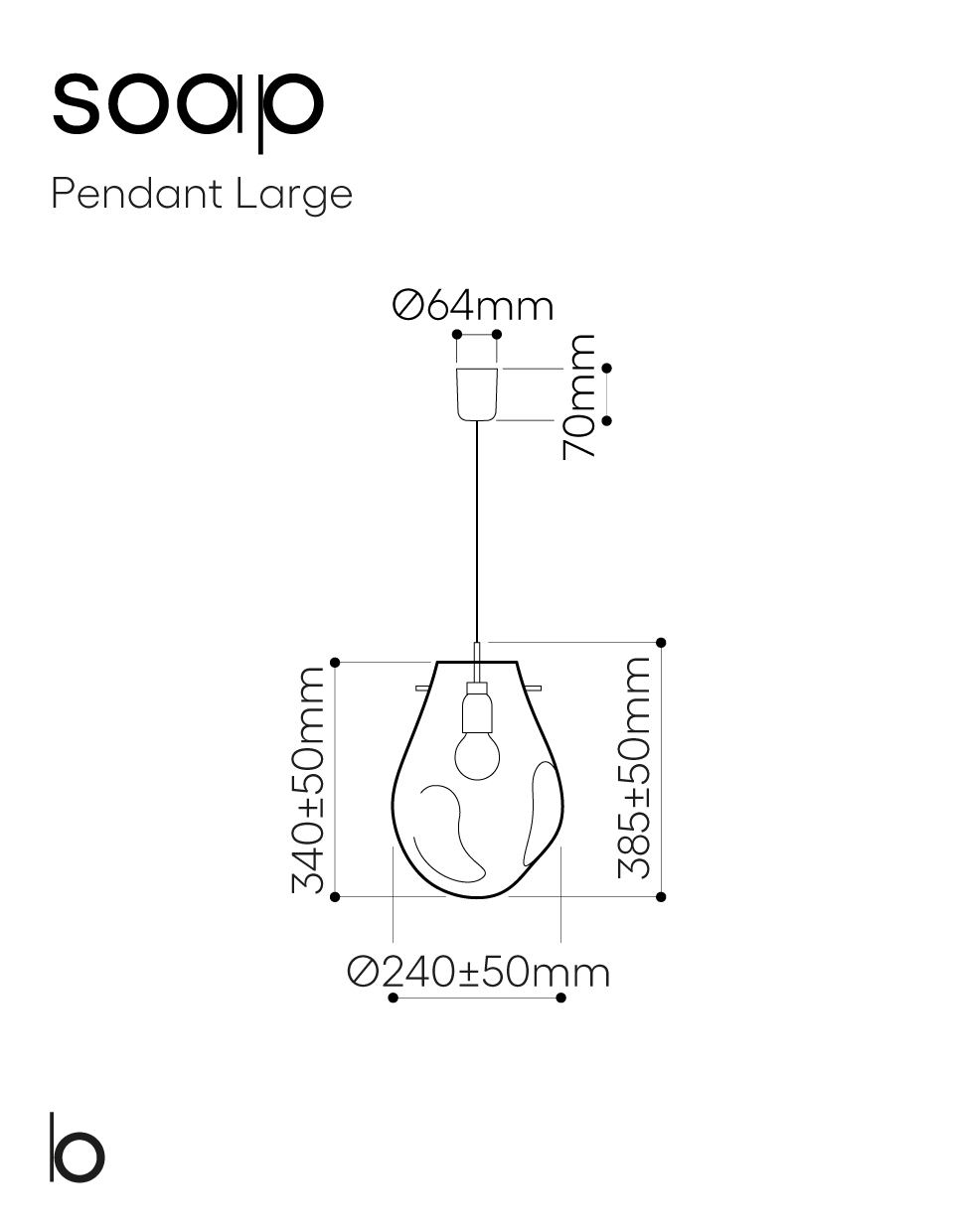 BOMMA :: Lampa Soap Gold Large wys. 39 cm złota