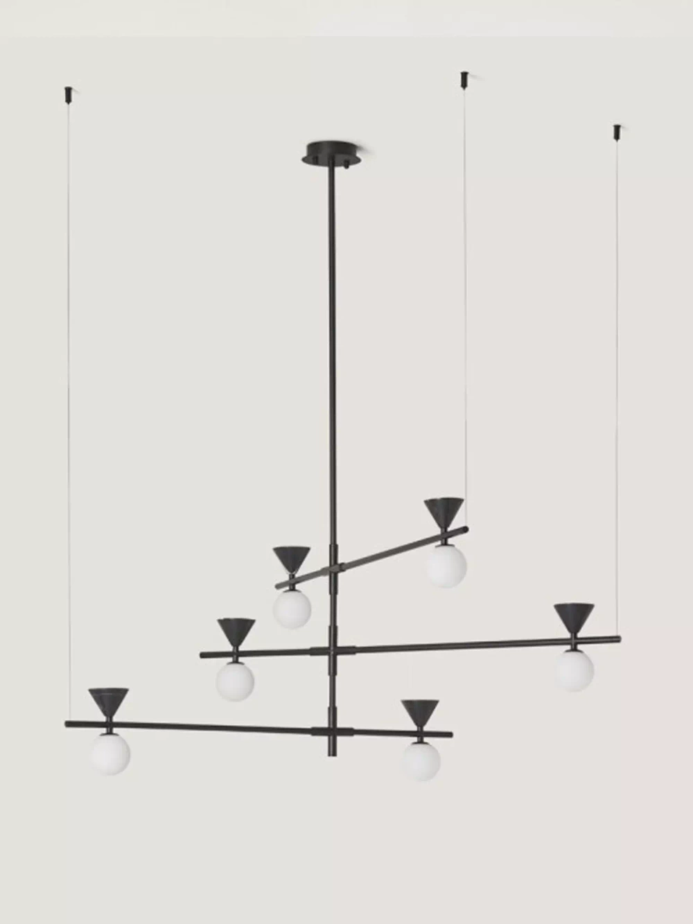 Aromas :: Hängelampe aus Metall Oneta Breite 91,5 cm schwarz