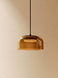Aromas :: Ipon pendant lamp, diameter 20 cm, smoked / black metal
