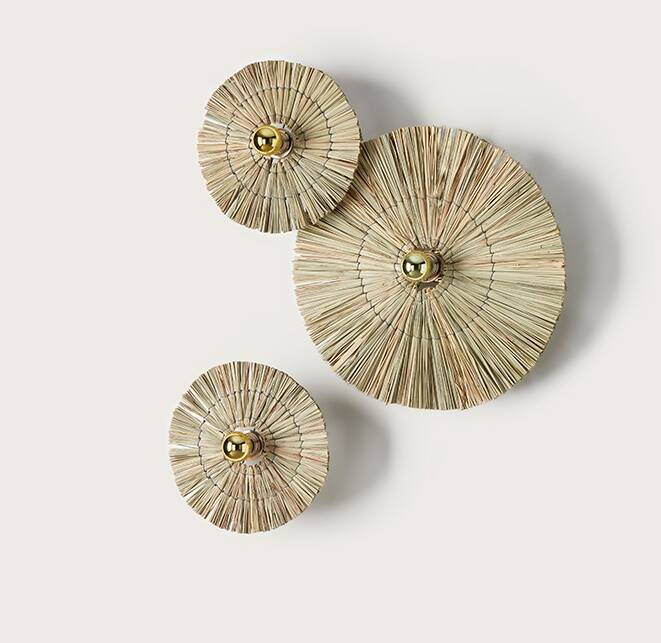 Aromas :: Laos wall lamp / sconce, diameter 30 cm, natural