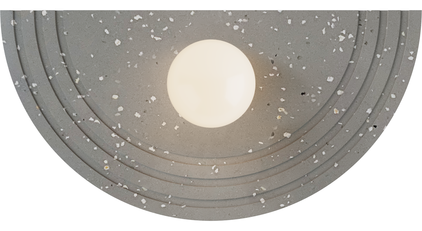 Robin :: Regina Terrazzo wall lamp / sconce, gray, width 48 cm