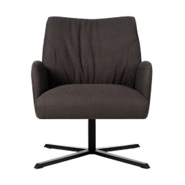 Mobitec :: Enora C06 dark gray swivel chair with armrests, width 69 cm, metal base