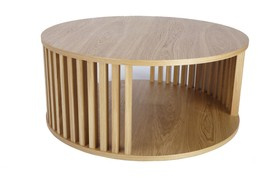 Nordifra :: Vedo 800 Couchtisch, Durchmesser 80 cm, Eichenfurnier natur