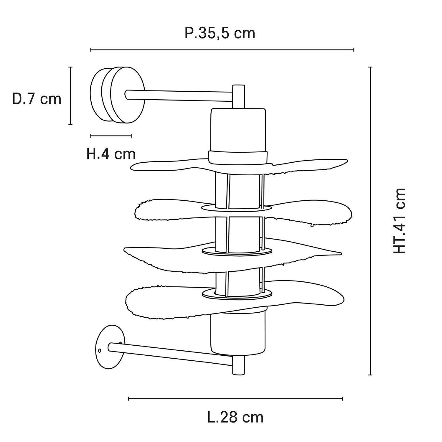Market Set :: Wandlampe aus Holz Rivage Durchmesser 28 cm beige