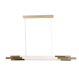 DCW:: Org P Horizontal hanging lamp gold and white width 200 cm