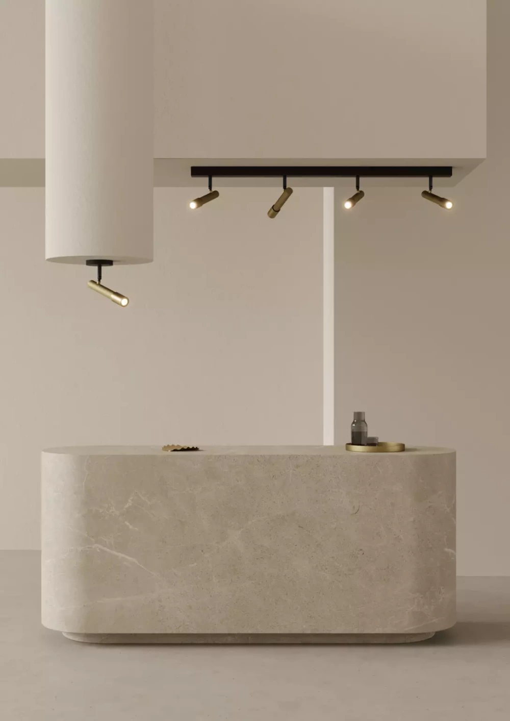 Aromas :: Ycro 4 ceiling lamp, width 89 cm, gold and black