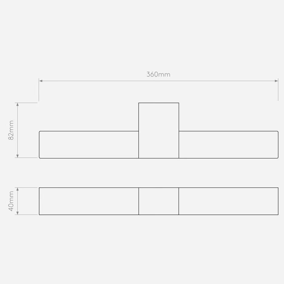 Astro :: Padova Wandleuchte / Wandleuchte, Breite 36 cm, schwarz
