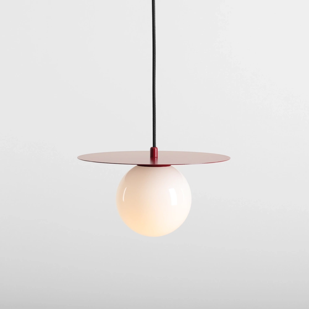 Artera: Loop Red Wine S Burgundy Disc Pendant Lamp