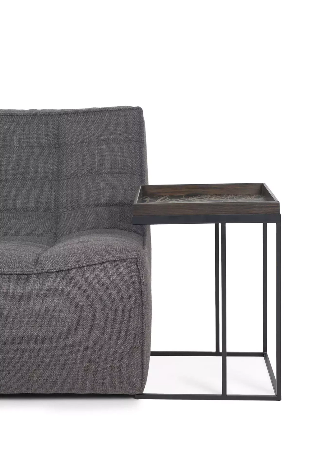 Ethnicraft :: Stolik Square Tray kwadratowy czarny rozm. S (bez tacy)