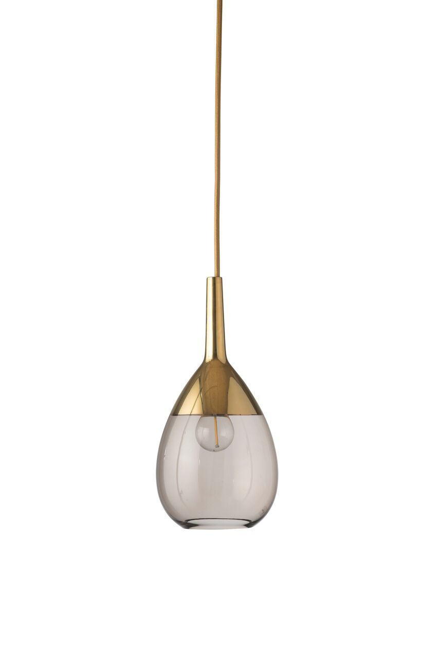 Ebb & Flow :: Hängelampe aus Glas Lute 14 cm gold