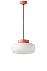 Ferroluce :: Maracana hanging lamp, diameter 37 cm, red and white