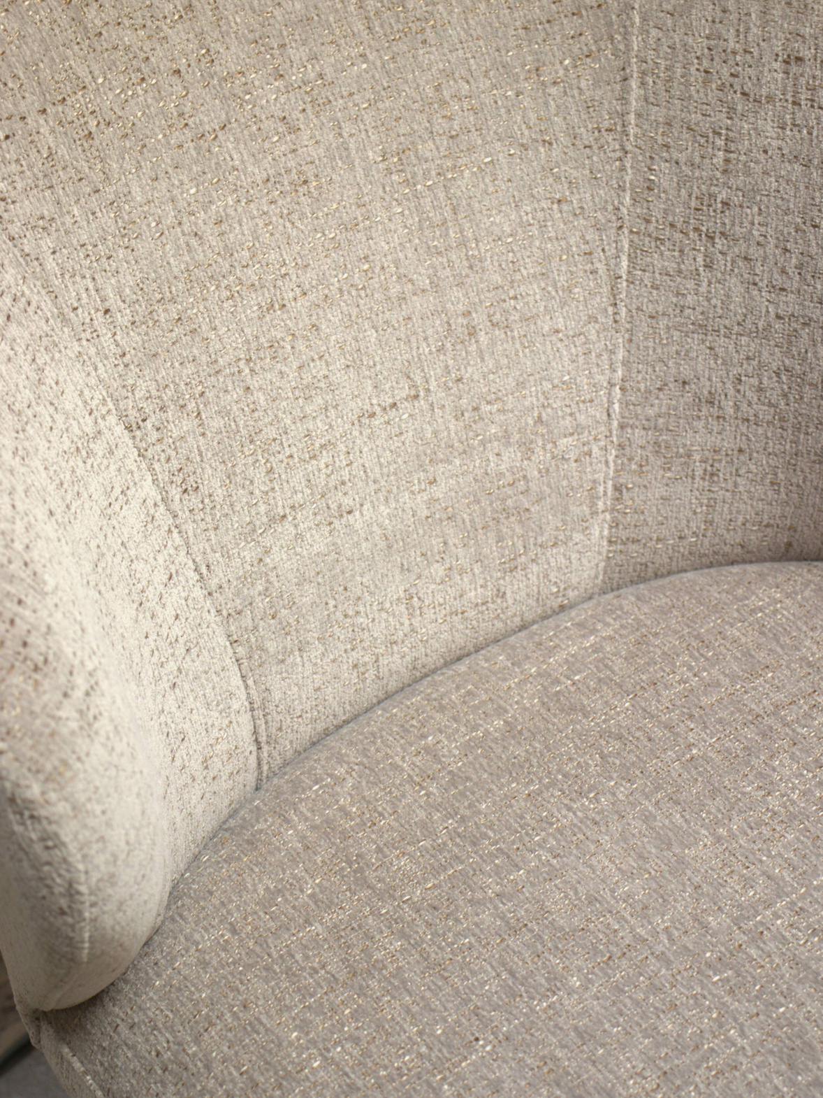 Claudie :: Stella upholstered chair, gray, width 55 cm, metal legs