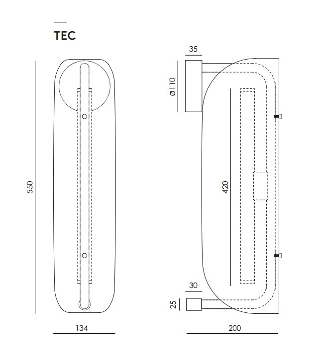 Aromas :: Lampa ścienna / kinkiet Lida wys. 31,4 cm