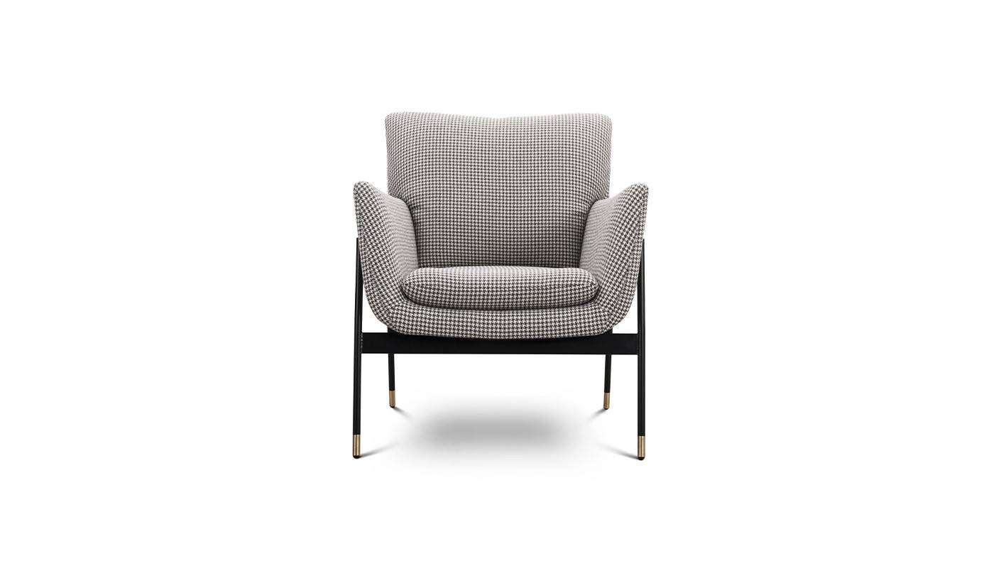 Nordic Line :: Leah upholstered armchair, gray, width 69 cm