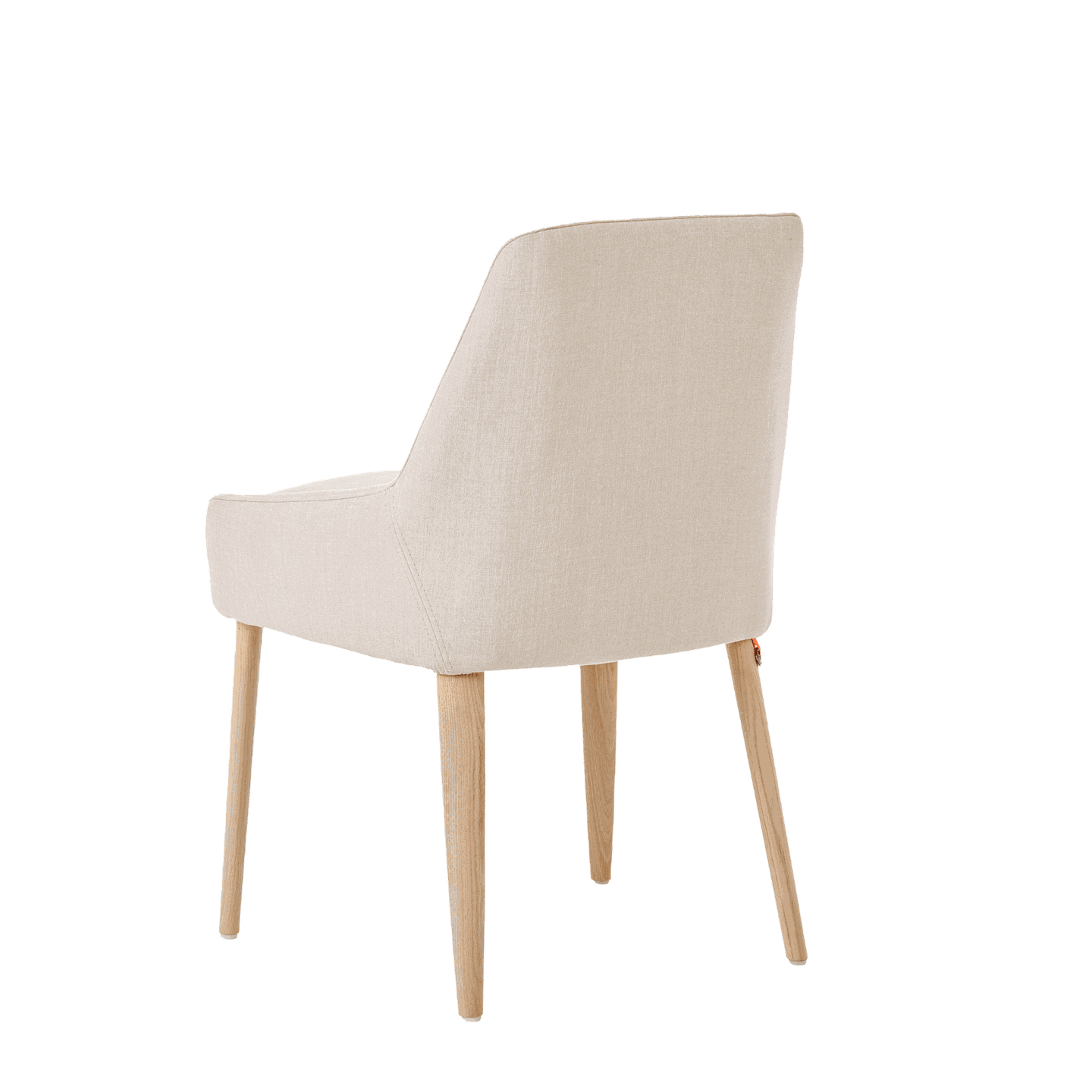 Mobitec :: Saga C01 upholstered chair, beige, width 59 cm, wooden legs